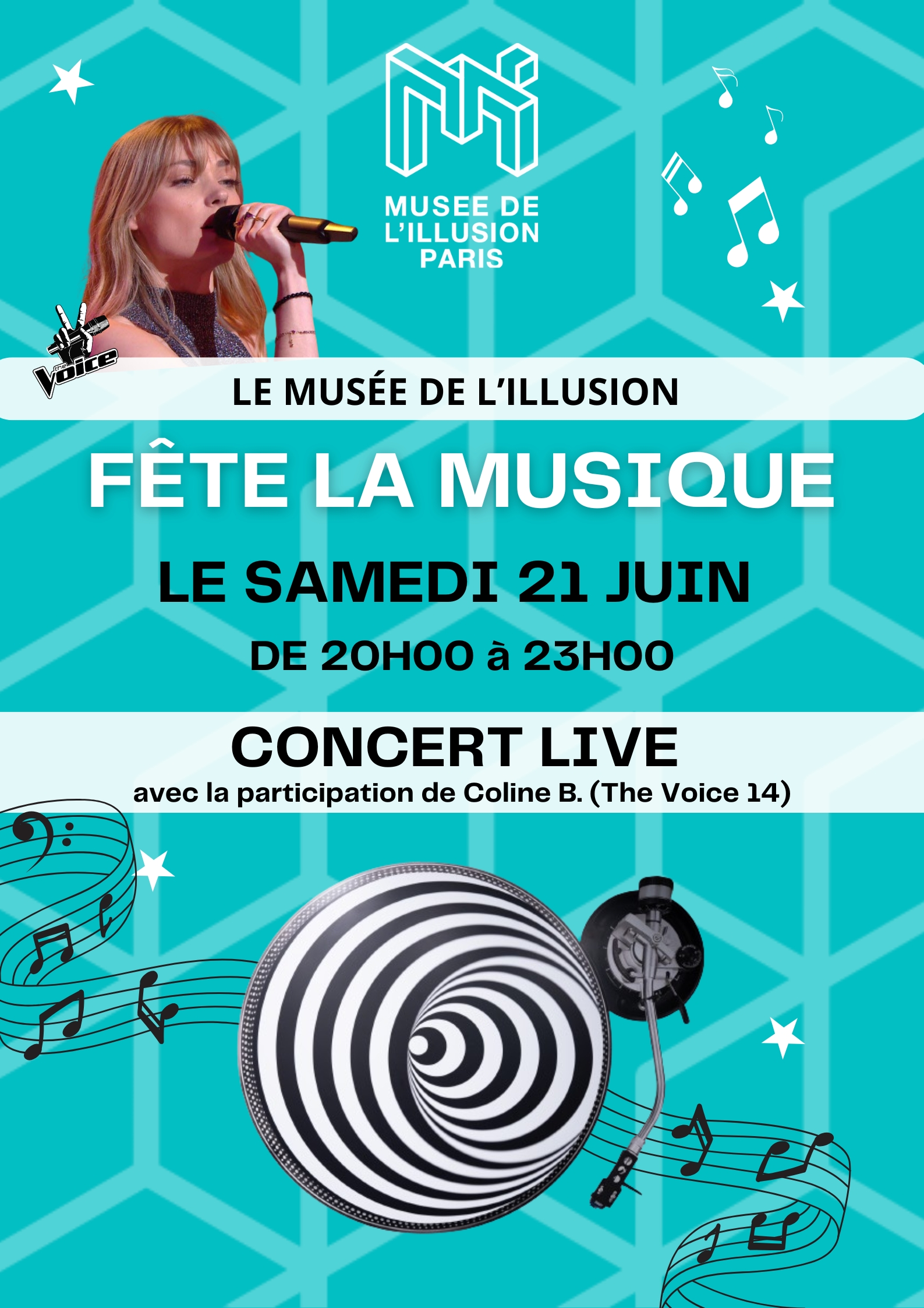 Affiche Fête de la Musique 2025 Musée de l'Illusion Paris